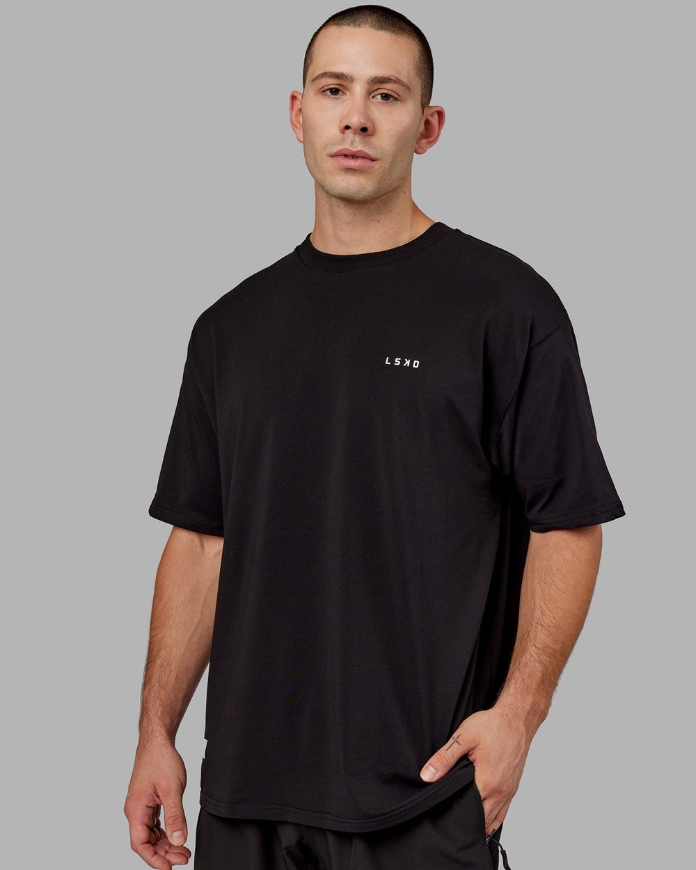 Black / White LSKD VS6 FLXCotton Tee Oversize | CW5468092