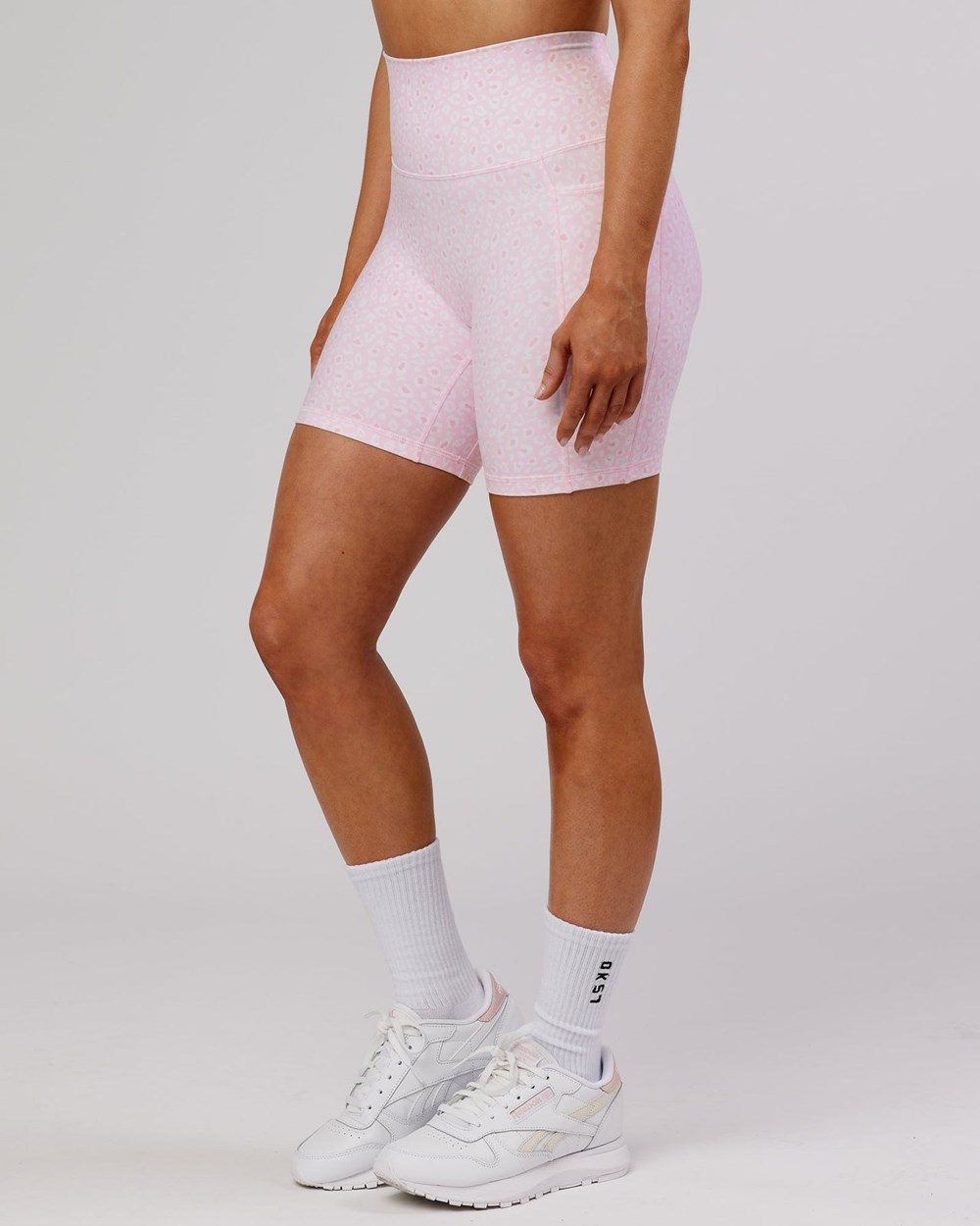 Blush Leopard LSKD Fusion Mid-Length Bike Short | MN9650374