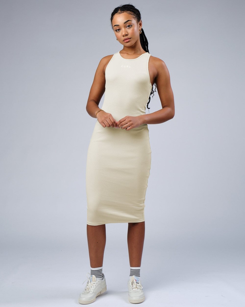 Bone LSKD All Day Ribbed Midi Dress | RN6701385