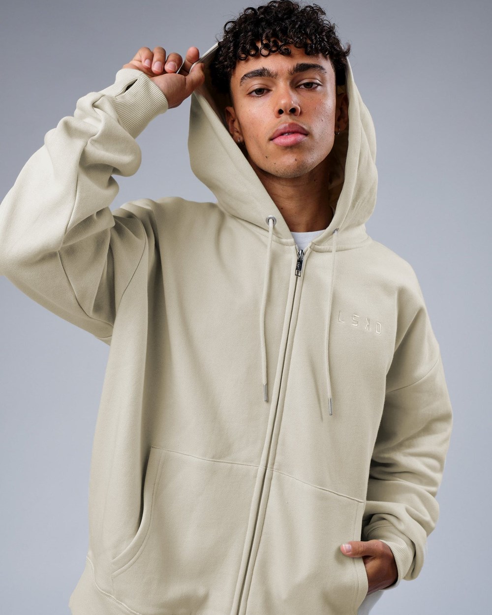 Bone LSKD Elite Zip Hoodie Oversize | KV9704286