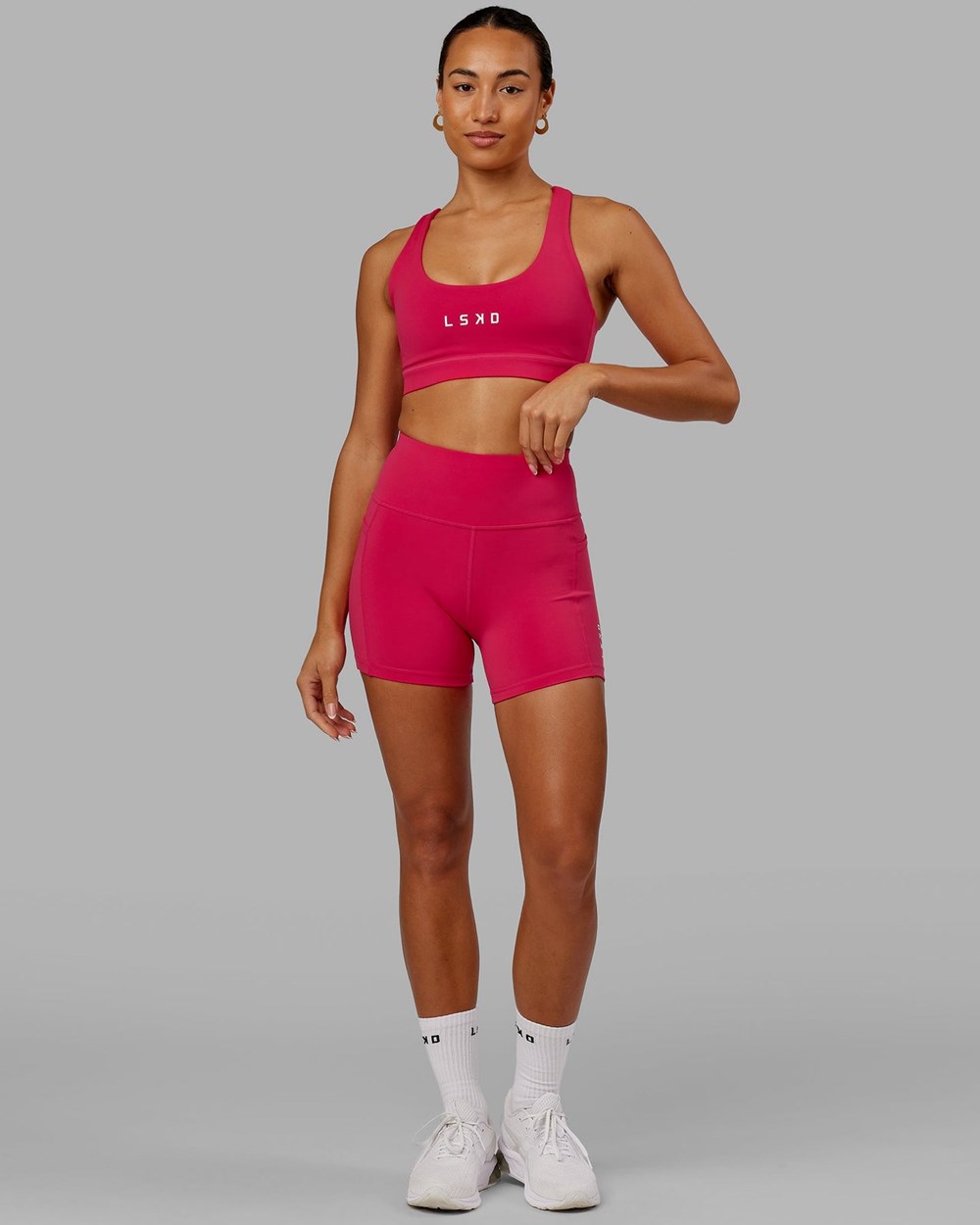 Boysenberry LSKD Rep Sports Bra Small Logo | PL9627518