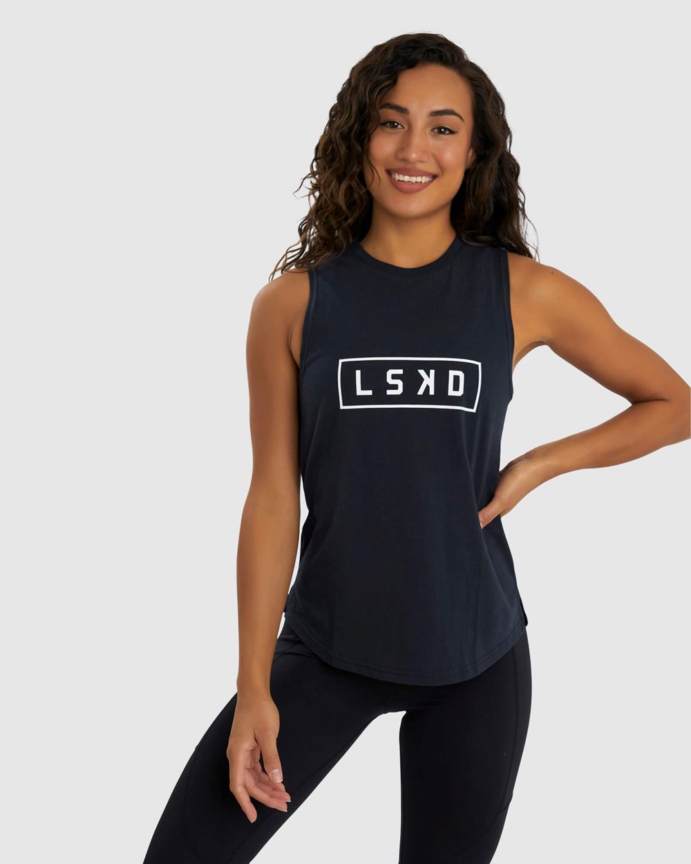 Carbon / White LSKD Luna Tank | TK2075694