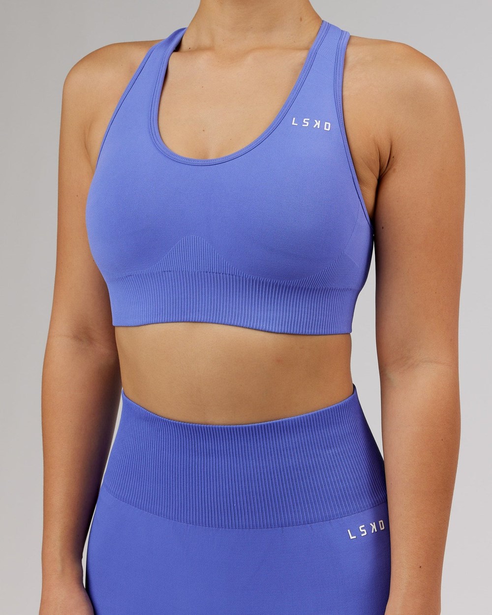 Cornflower Blue LSKD Limitless Seamless Sports Bra | FA1635924