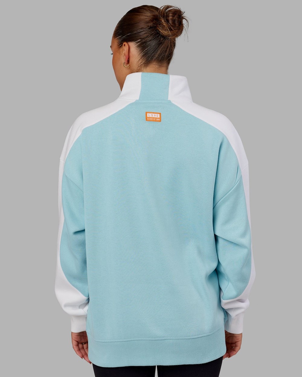 Crystal Blue / Orange Peel LSKD Alumni 1/4 Zip Sweater Oversize | AL4508792