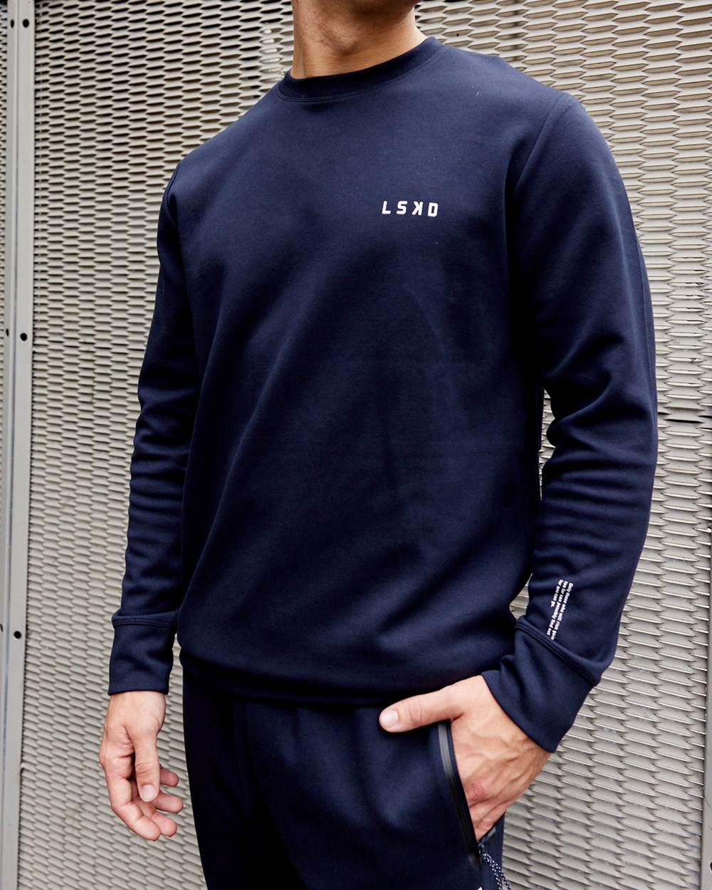 Dark Navy LSKD Athlete ForgedFleece Sweater | FD0256471