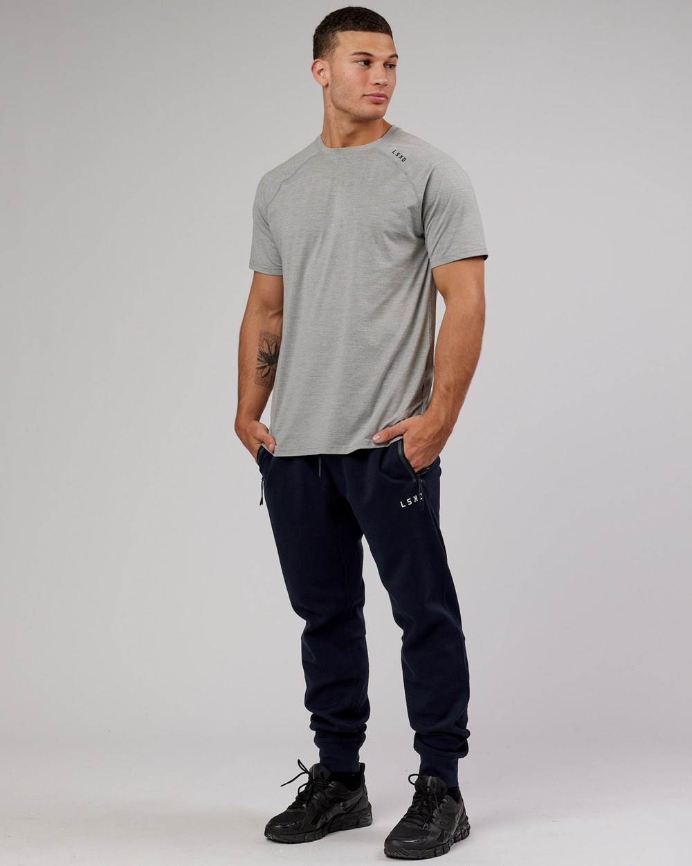 Dark Navy LSKD Athlete ForgedFleece Zip Jogger | BH1035942