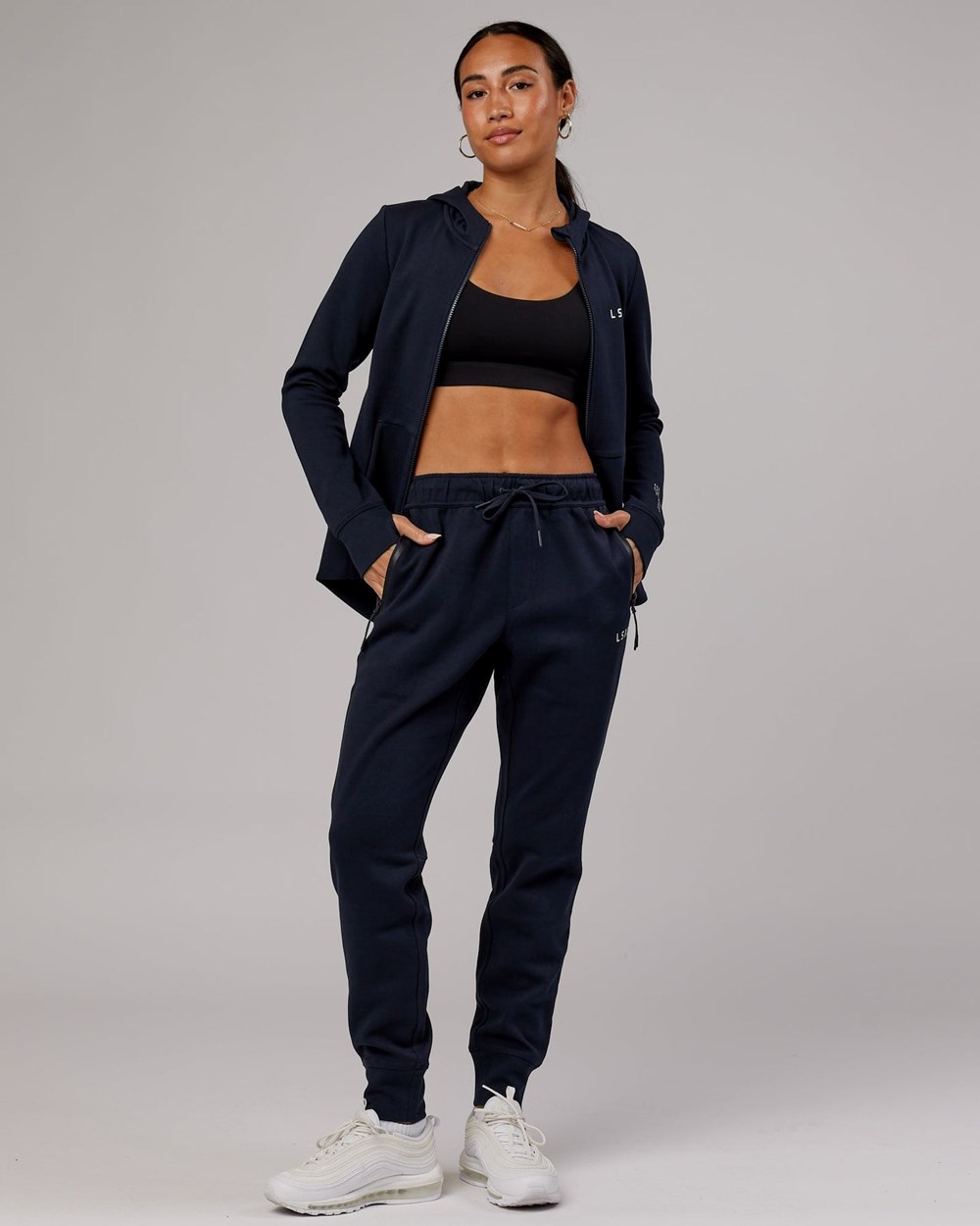 Dark Navy LSKD Womens Athlete ForgedFleece Trackpant | QC9304571