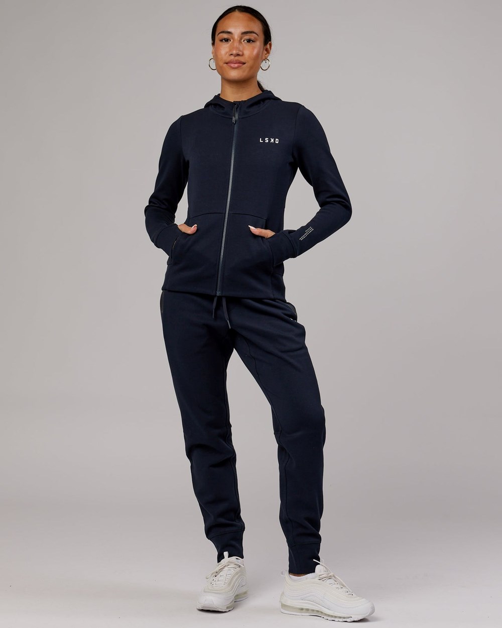 Dark Navy LSKD Womens Athlete ForgedFleece Trackpant | QC9304571