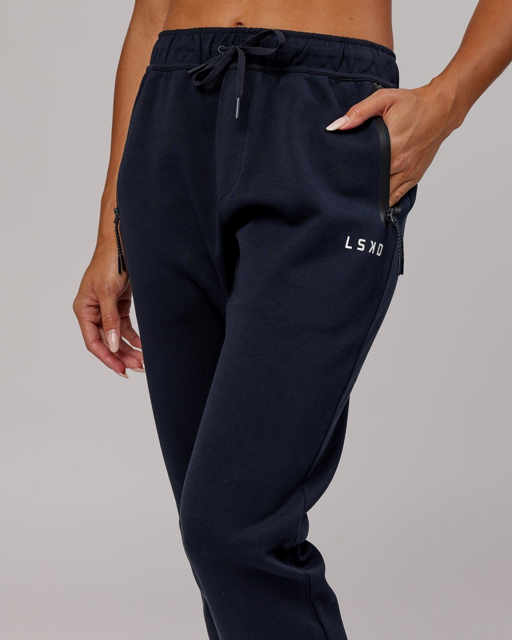 Dark Navy LSKD Womens Athlete ForgedFleece Trackpant | QC9304571