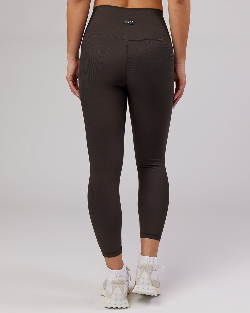 Dark Walnut LSKD Balance Ribbed 7/8 Length Legging | GE4312609