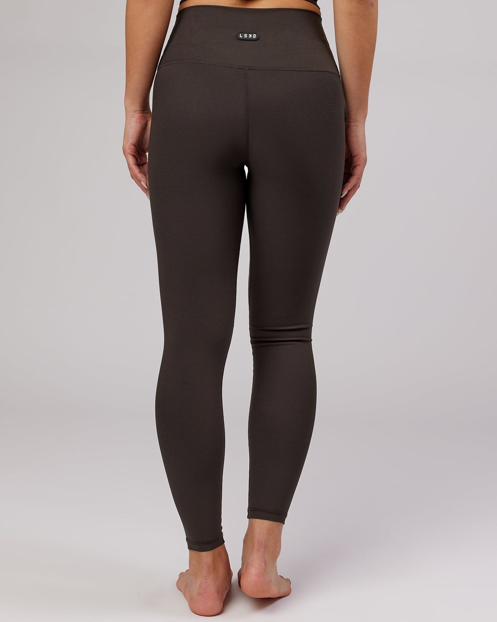 Dark Walnut LSKD Balance Ribbed Full Length Legging | WO1278056