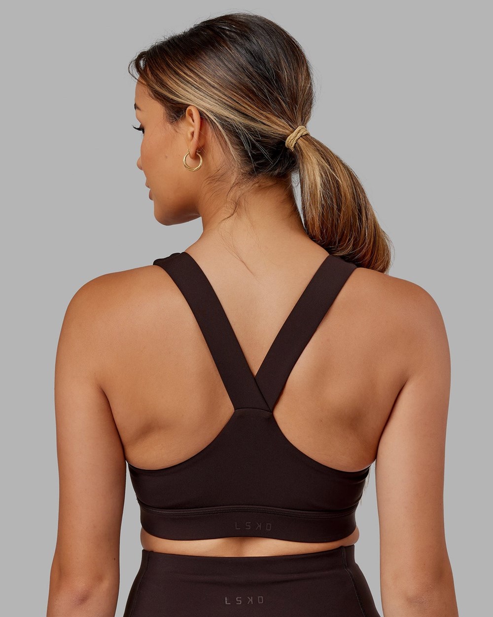 Dark Walnut LSKD Rep Sports Bra Small Logo | CH6287093