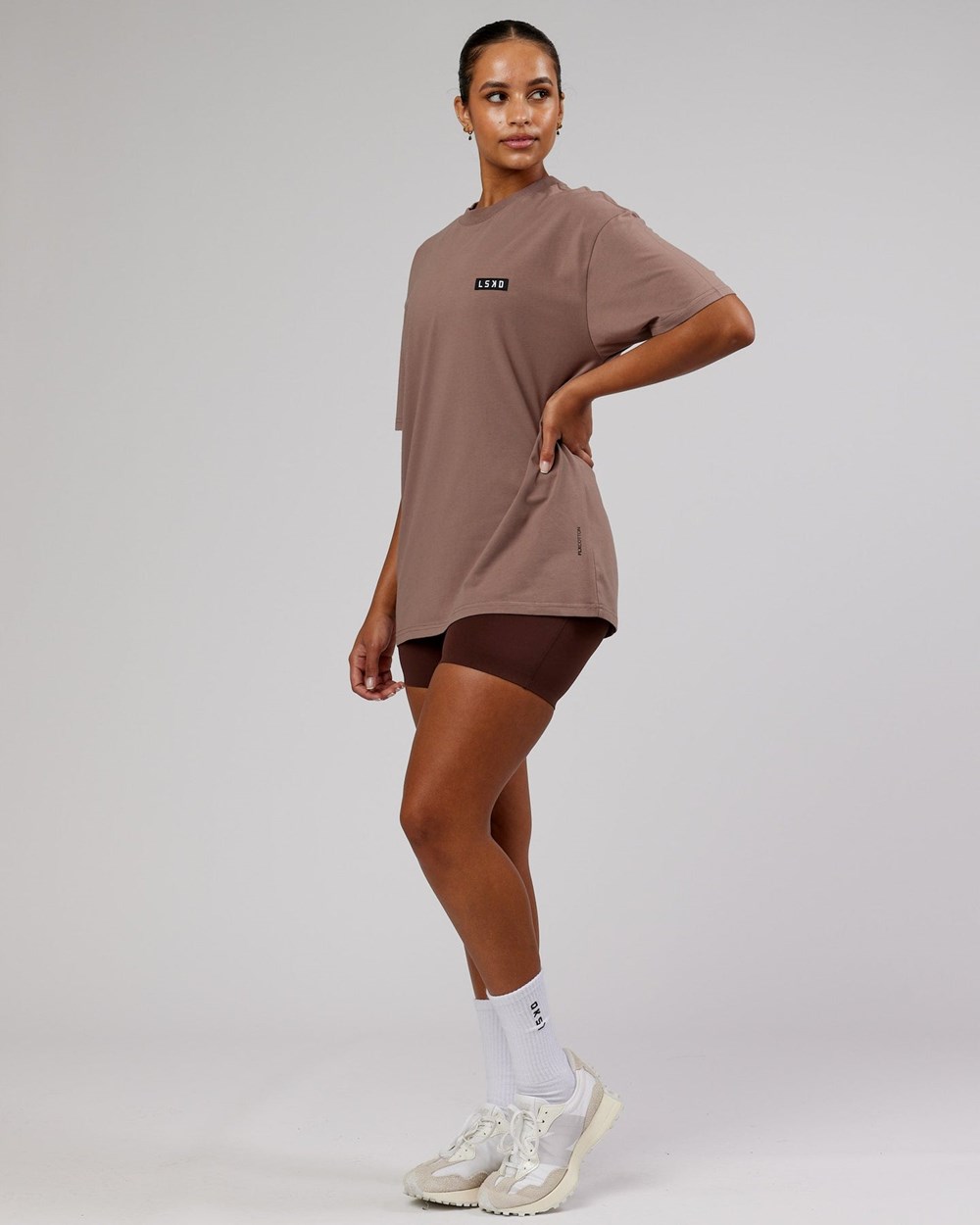 Deep Taupe LSKD Iconic FLXCotton Tee Oversize | IS3125874