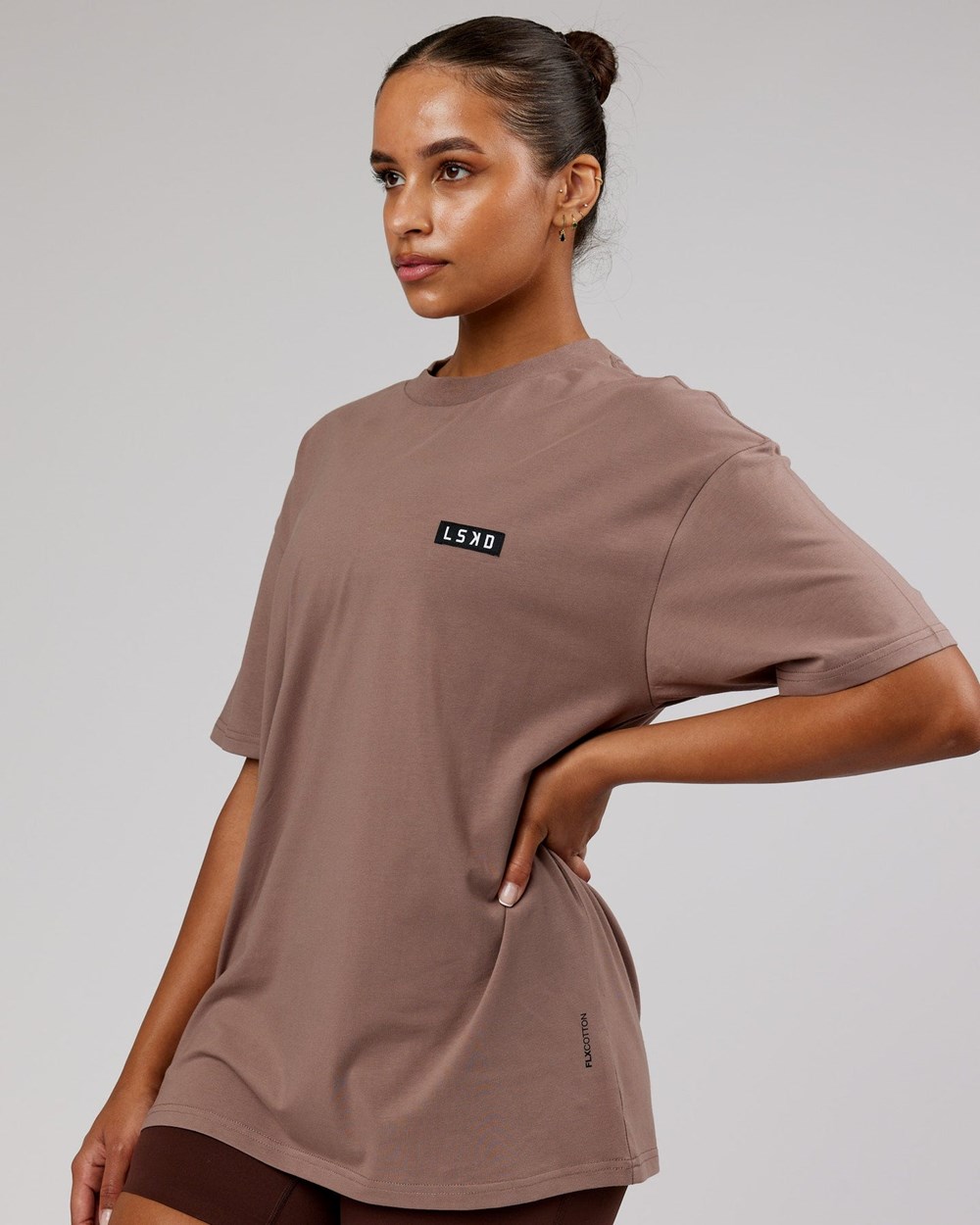 Deep Taupe LSKD Iconic FLXCotton Tee Oversize | IS3125874