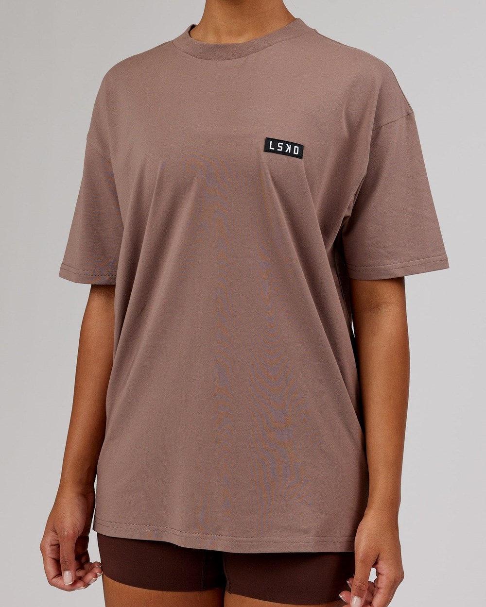 Deep Taupe LSKD Iconic FLXCotton Tee Oversize | IS3125874