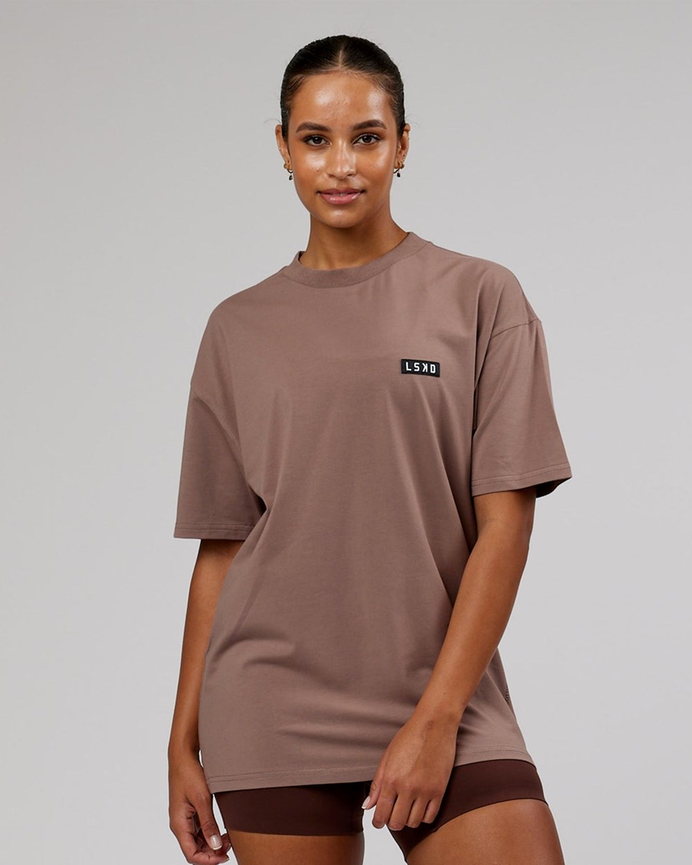 Deep Taupe LSKD Iconic FLXCotton Tee Oversize | IS3125874