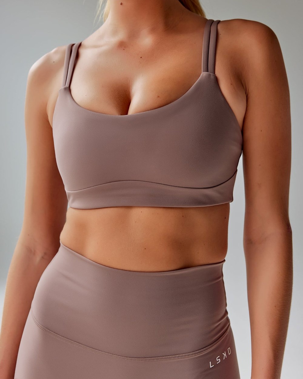 Deep Taupe LSKD Structure Sports Bra | LY9056834