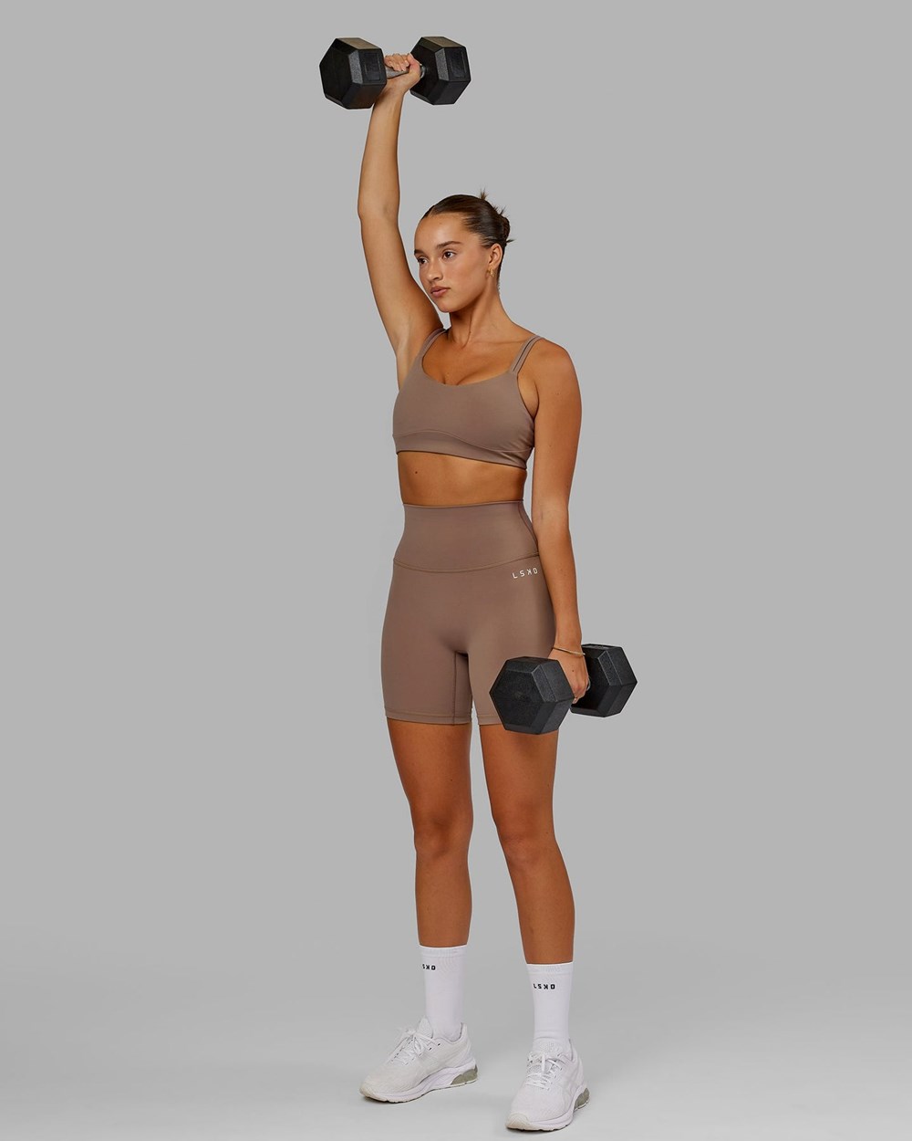 Deep Taupe LSKD Structure Sports Bra | LY9056834