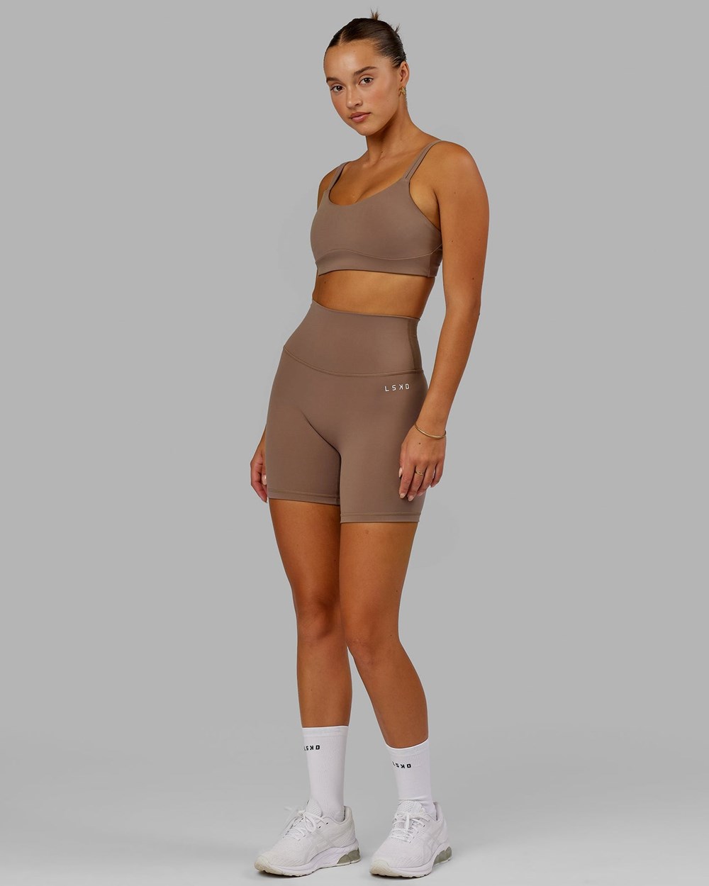 Deep Taupe LSKD Structure Sports Bra | LY9056834