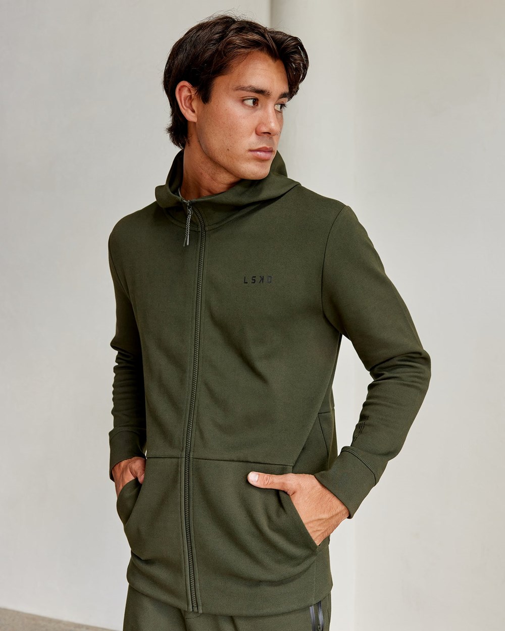 Forest Night LSKD Athlete ForgedFleece Zip Up Hoodie | MB4786231