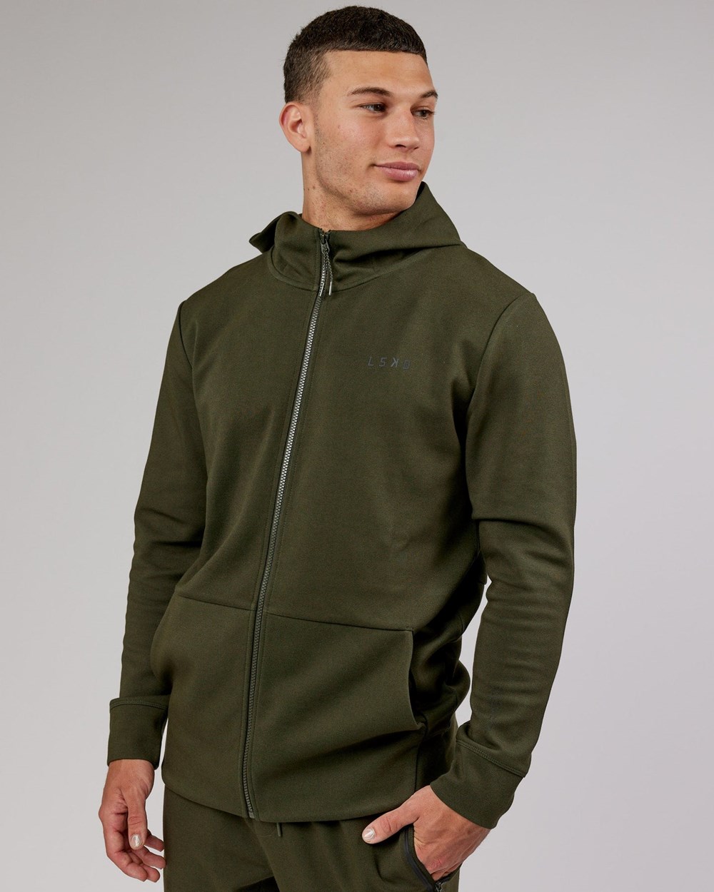 Forest Night LSKD Athlete ForgedFleece Zip Up Hoodie | MB4786231