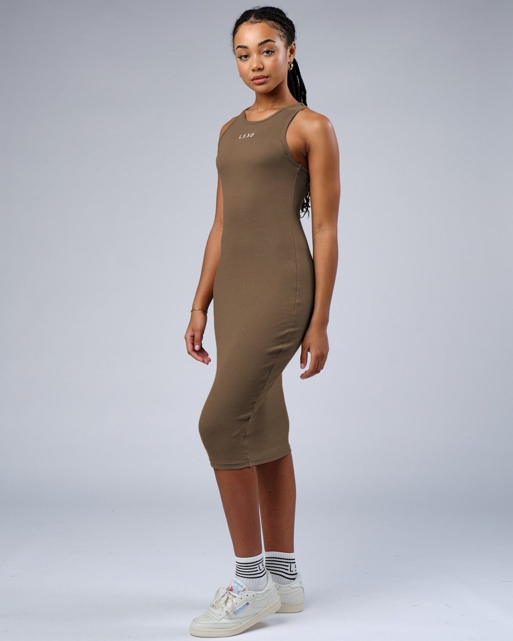 Fossil LSKD All Day Ribbed Midi Dress | ME3286754