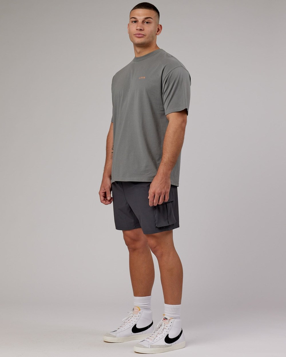 Graphite / Tangerine LSKD VS4 FLXCotton Tee Oversize | SN9806347