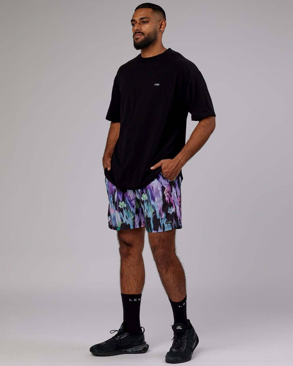 Hyper Floral Black LSKD Intensity 7'' Performance Short | YW2463015