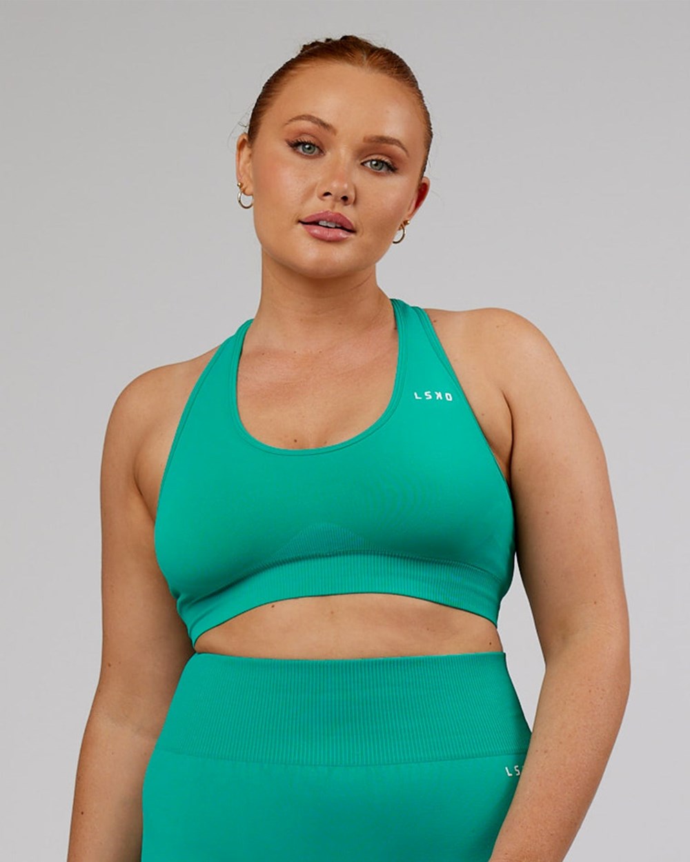 Hyper Teal LSKD Limitless Seamless Sports Bra | SI8759160