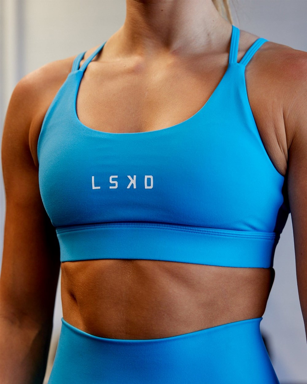 Ibiza Blue LSKD Bridge Sports Bra | XY7280195