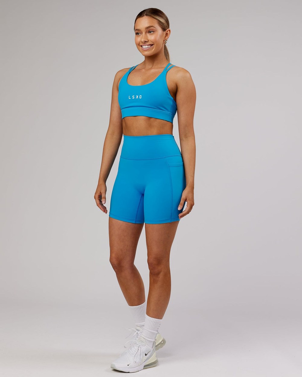 Ibiza Blue LSKD Bridge Sports Bra | XY7280195