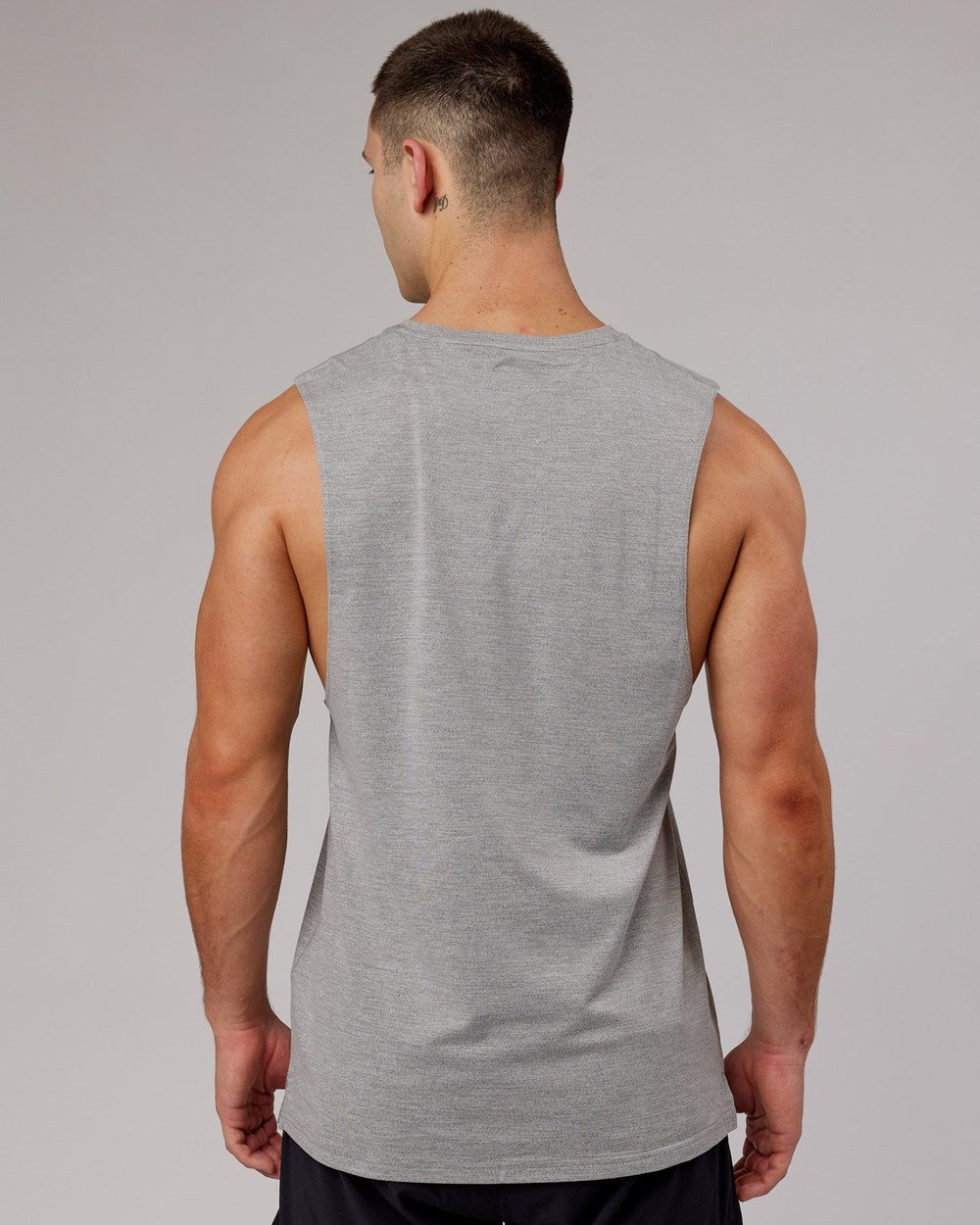 Light Grey Marl LSKD Perform VapourFLX Muscle Tank | OV5016287