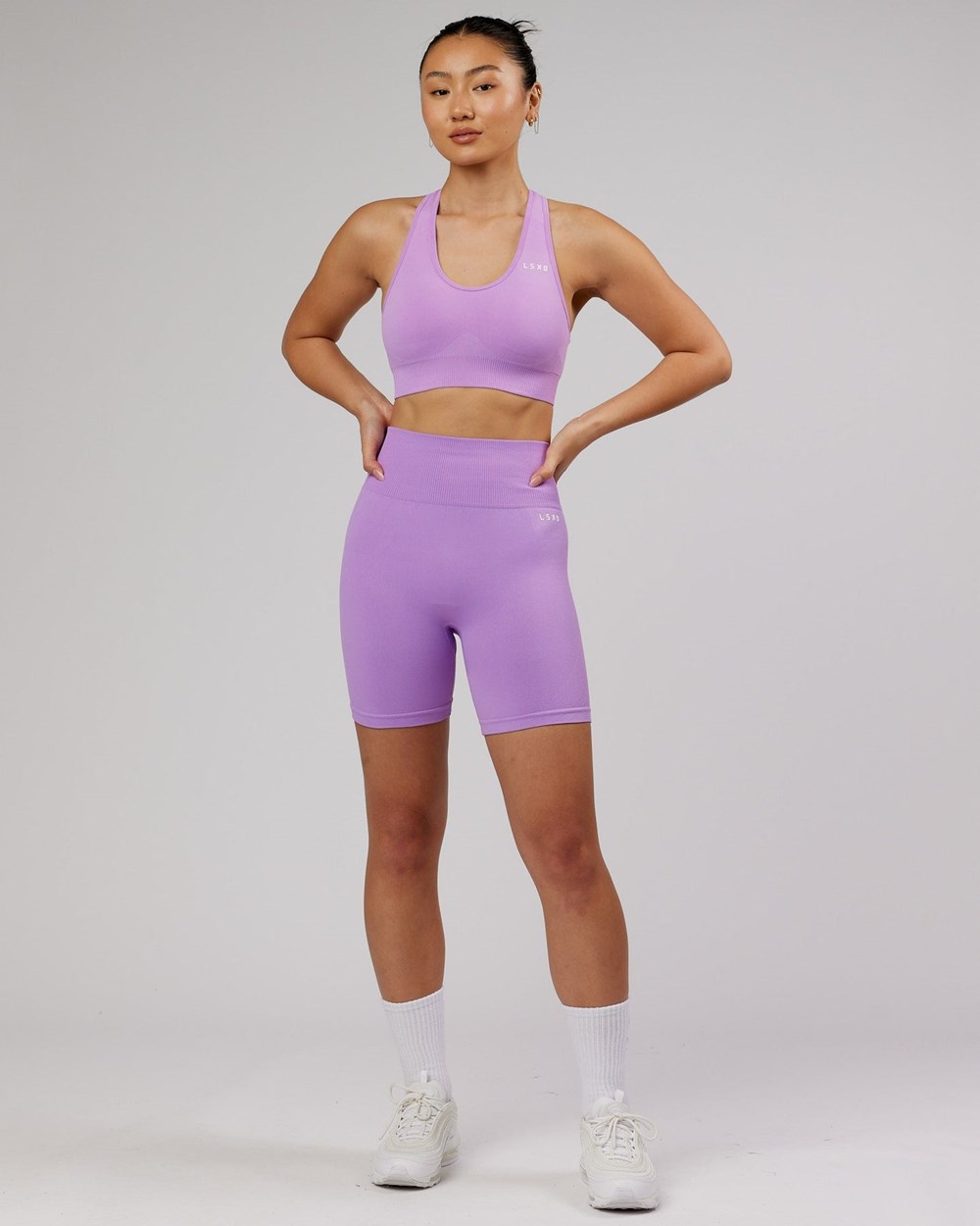 Lilac LSKD Limitless Seamless Mid-Length Bike Short | EF9568423