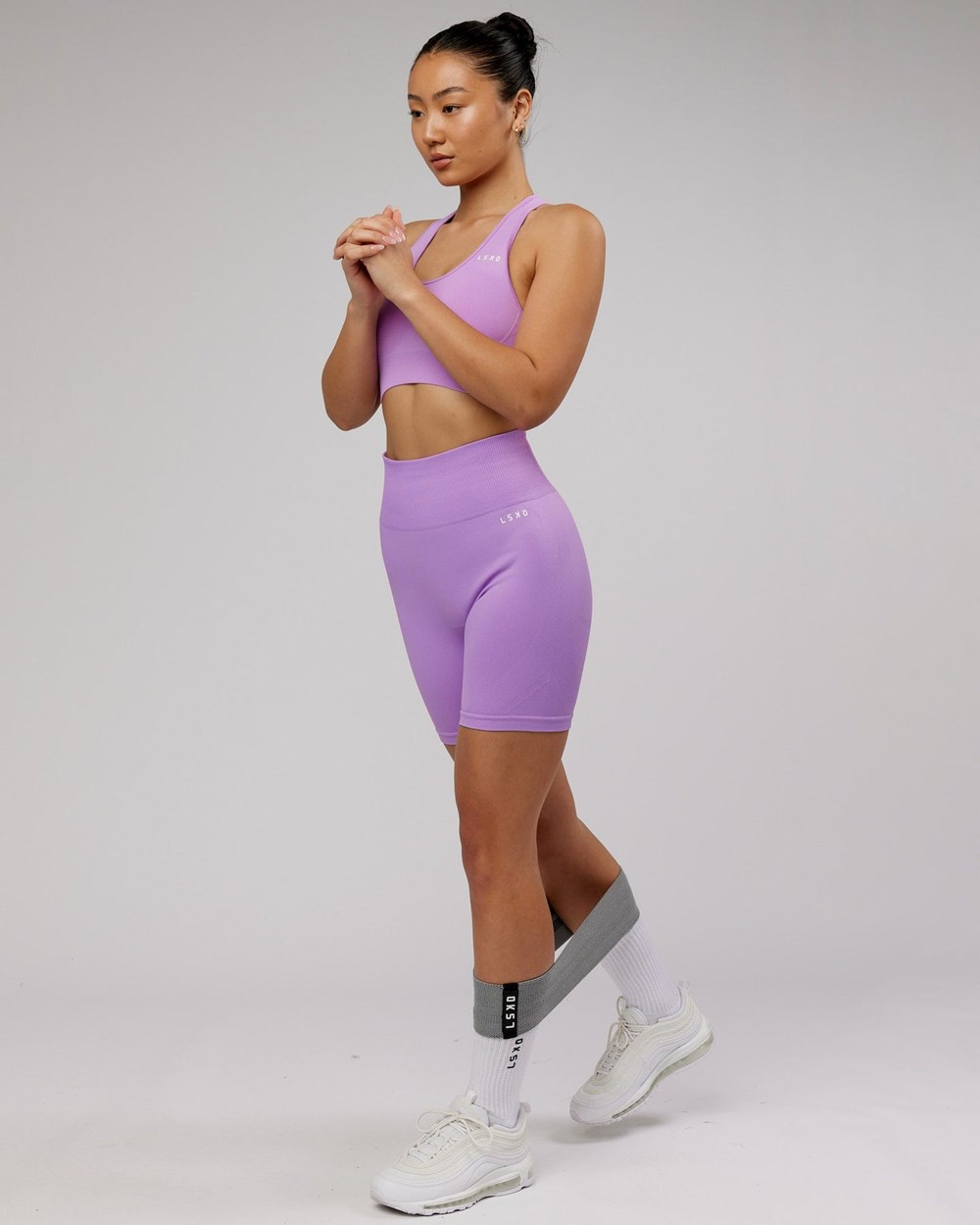 Lilac LSKD Limitless Seamless Mid-Length Bike Short | EF9568423