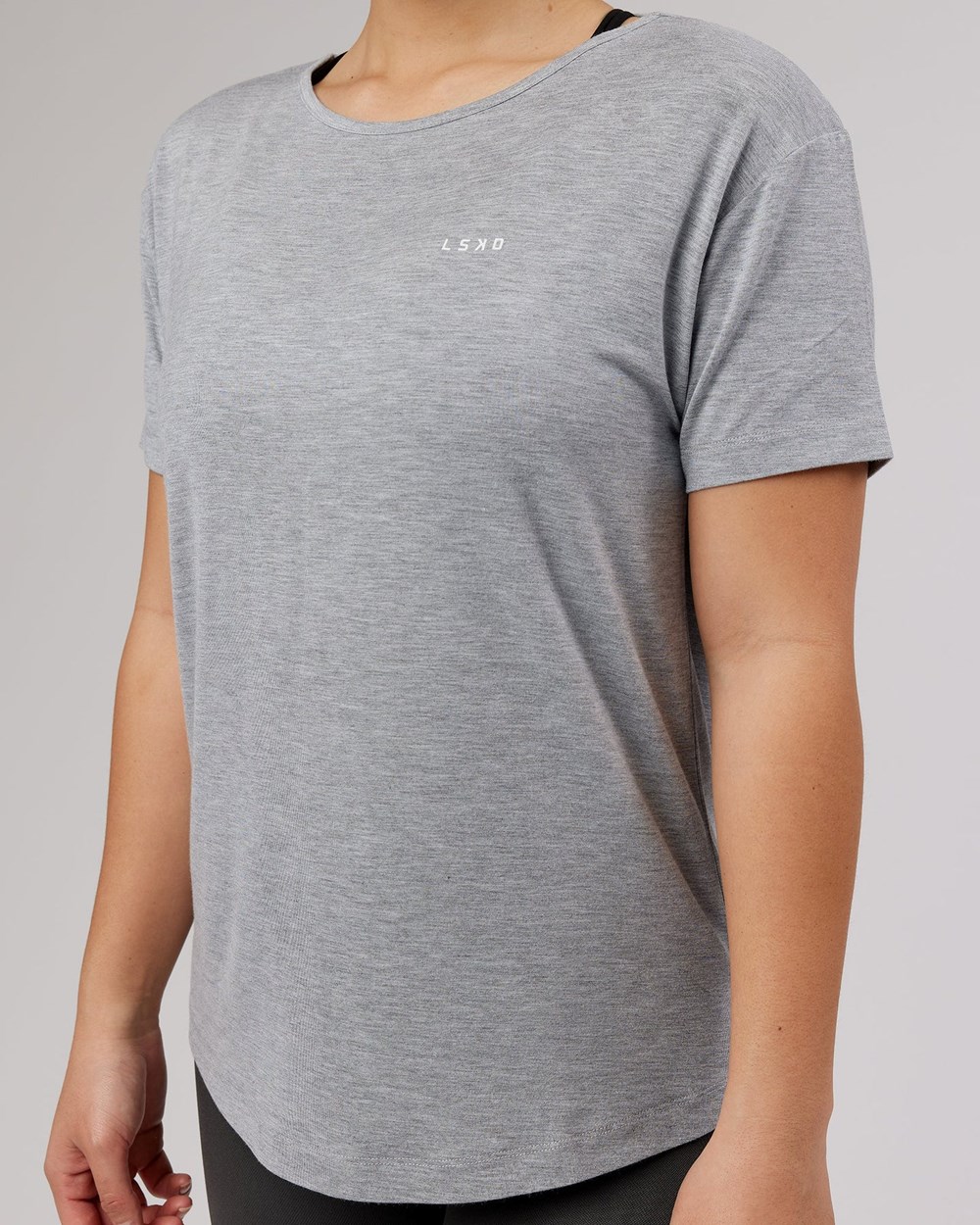 Lt Grey Marl LSKD Air Slouch Tee | TP1062978