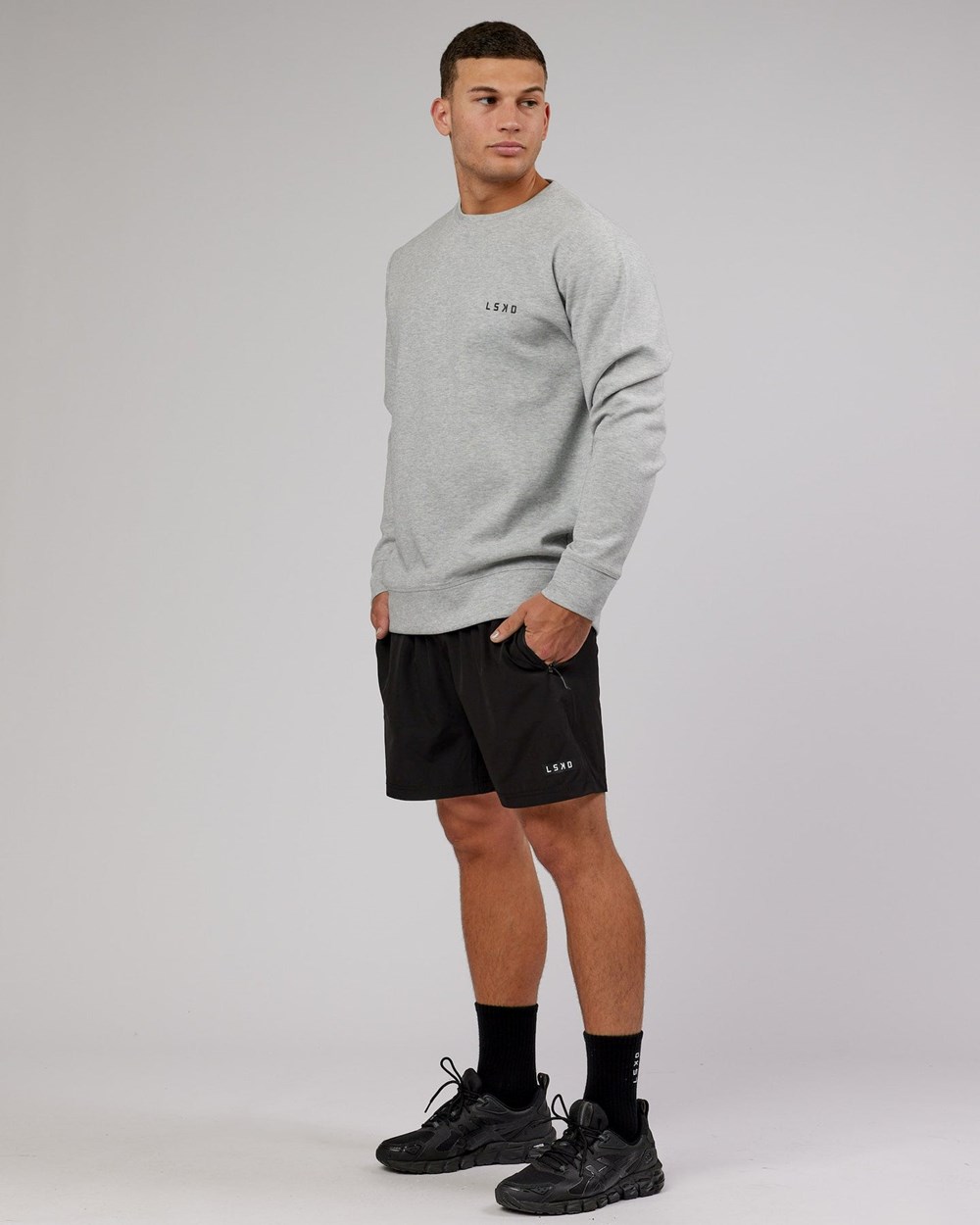 Lt Grey Marl LSKD Athlete ForgedFleece Sweater | DT8940126