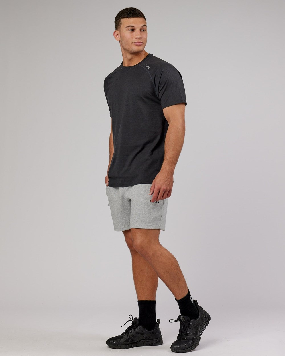 Lt Grey Marl LSKD Athlete ForgedFleece Track Short | MU1243609