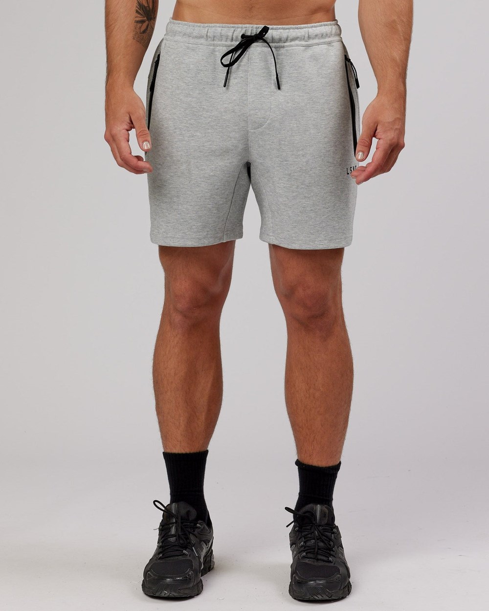 Lt Grey Marl LSKD Athlete ForgedFleece Track Short | MU1243609