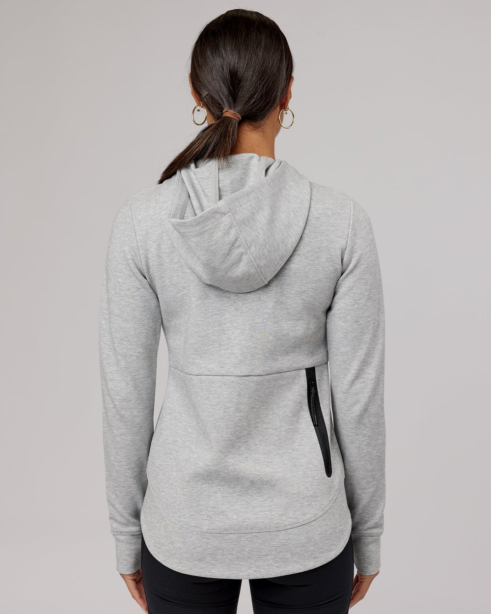 Lt Grey Marl LSKD Athlete ForgedFleece Zip Through Hoodie | JB7430815