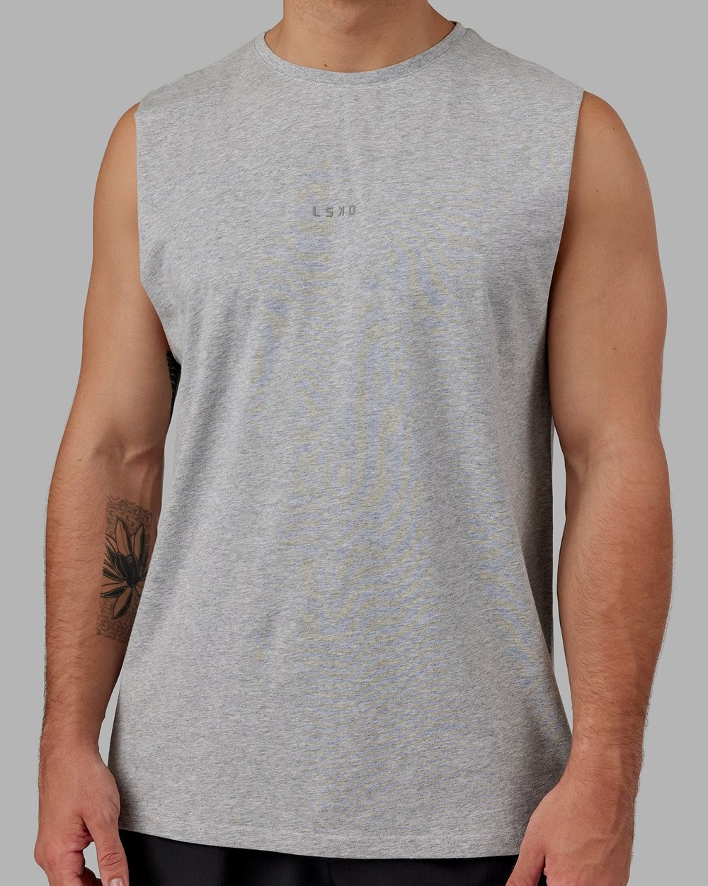 Lt Grey Marl LSKD Base FLXCotton Tank | BN4798105