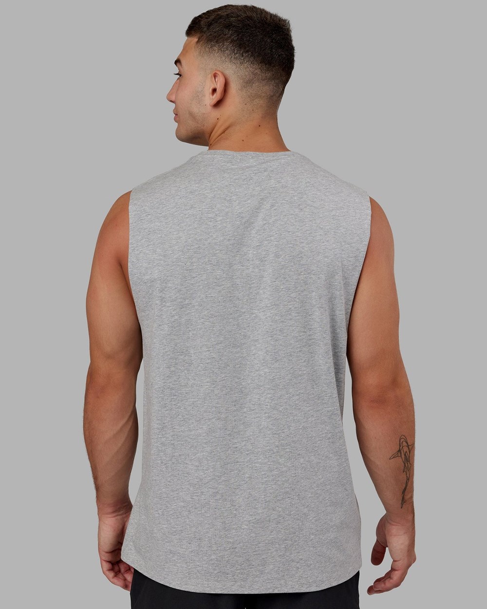 Lt Grey Marl LSKD Base FLXCotton Tank | BN4798105