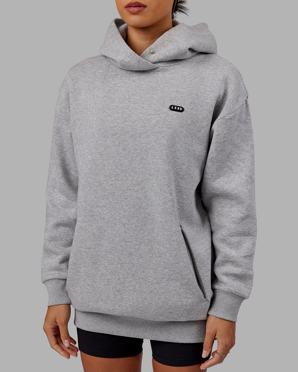 Lt Grey Marl LSKD Capsule Hoodie Oversize | CS5230719