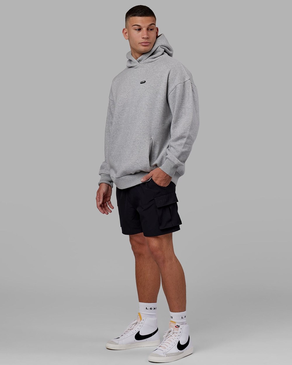 Lt Grey Marl LSKD Capsule Hoodie Oversize | FV9748021