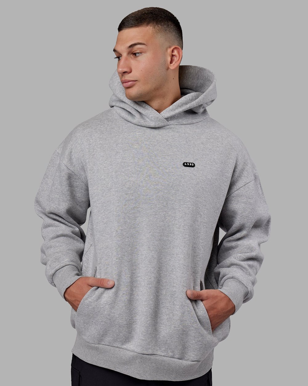 Lt Grey Marl LSKD Capsule Hoodie Oversize | FV9748021