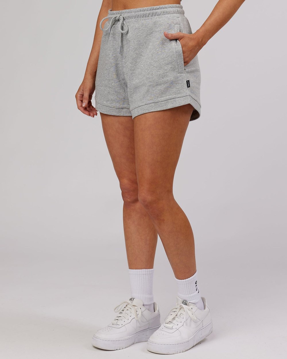 Lt Grey Marl LSKD Off Duty Lounge Short | VC6935178