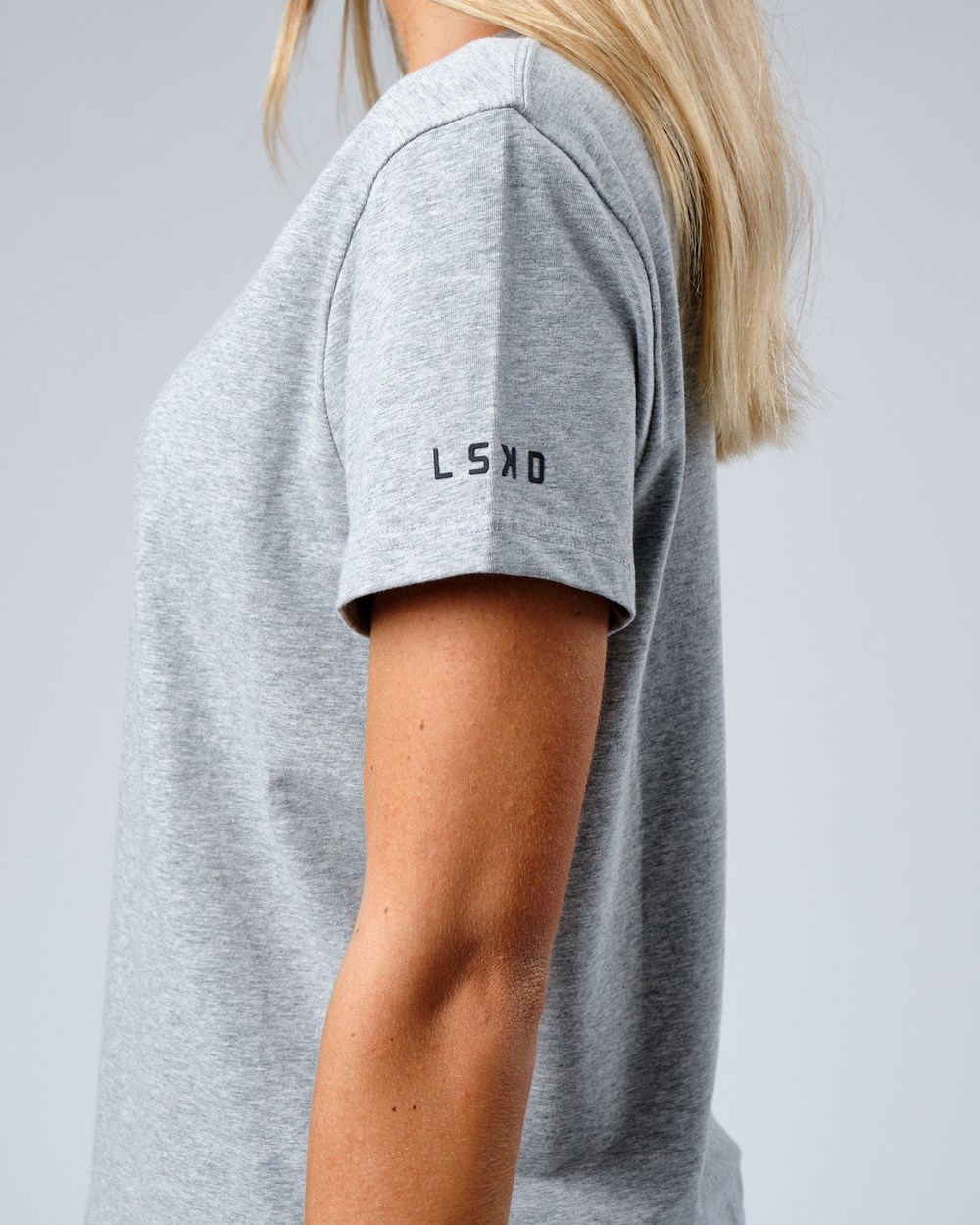 Lt Grey Marl LSKD Rival FLXCotton Tee | ES5813607