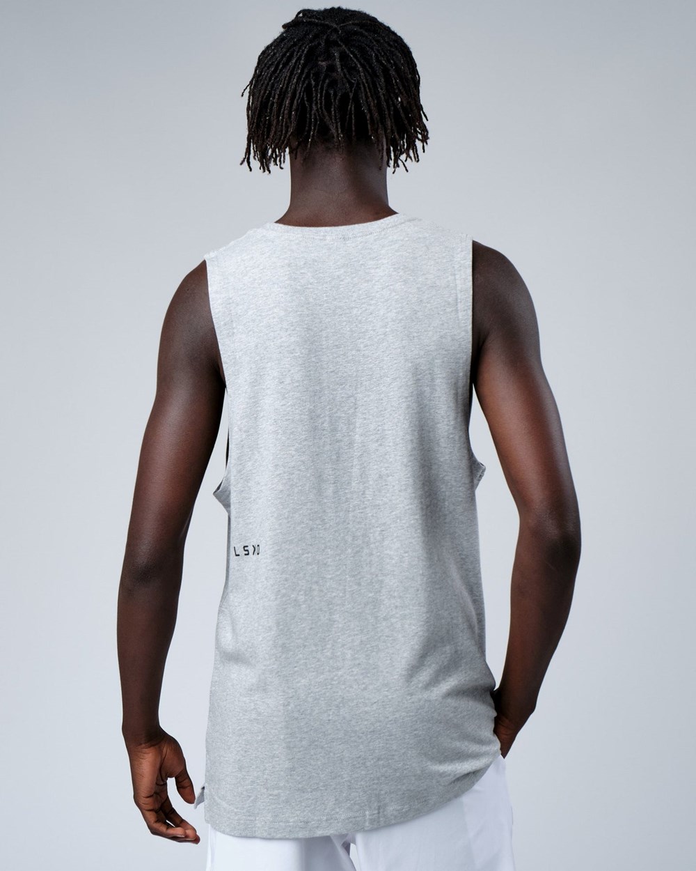 Lt Grey Marl LSKD Rival FLXCotton Training Fit Tank | UZ8470263