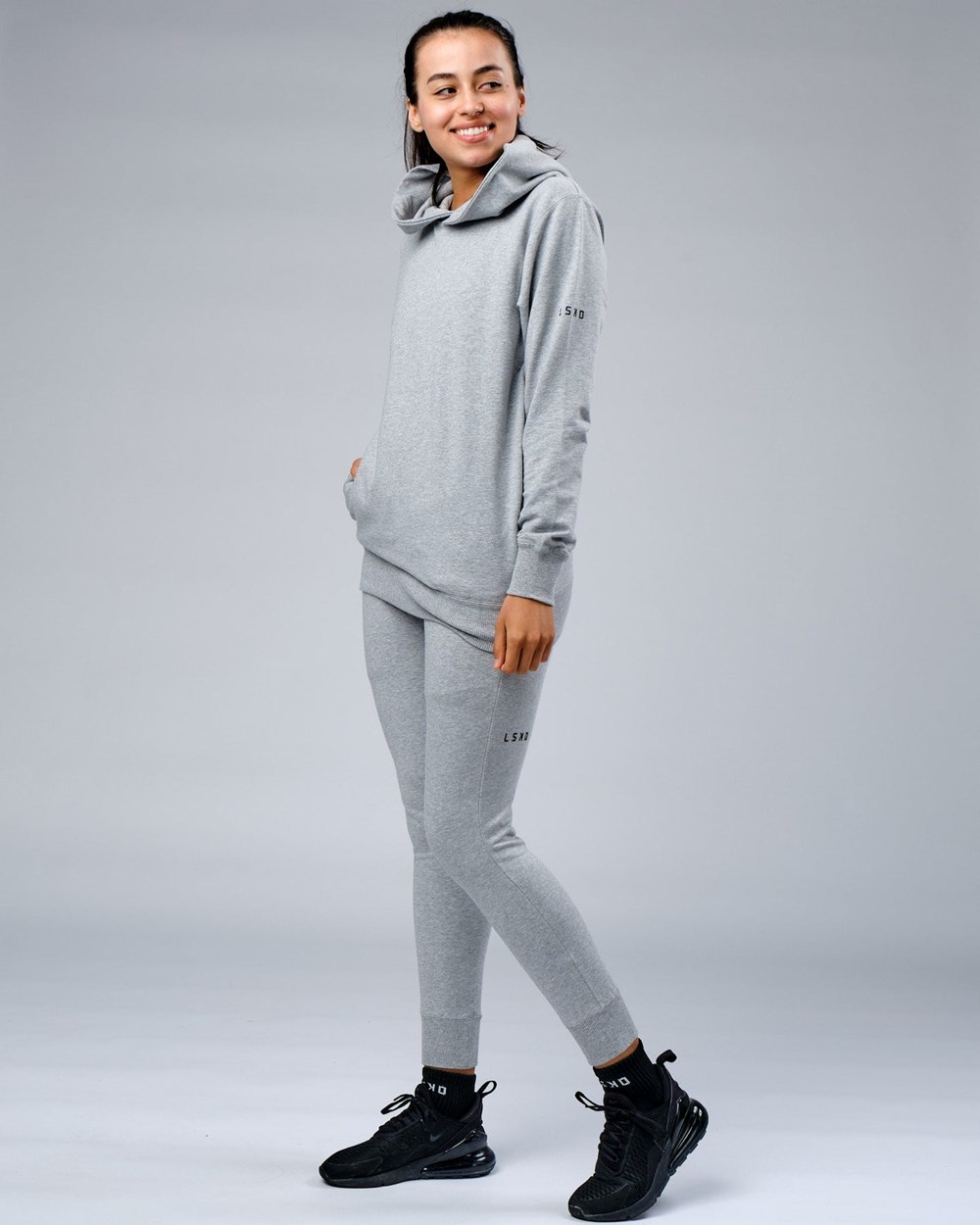 Lt Grey Marl LSKD Rival FLXFleece Training Fit Hoodie | RA4817503