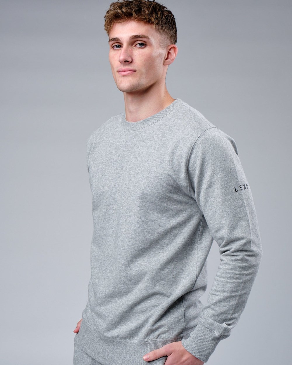 Lt Grey Marl LSKD Rival FLXFleece Training Fit Sweater | WF2408537