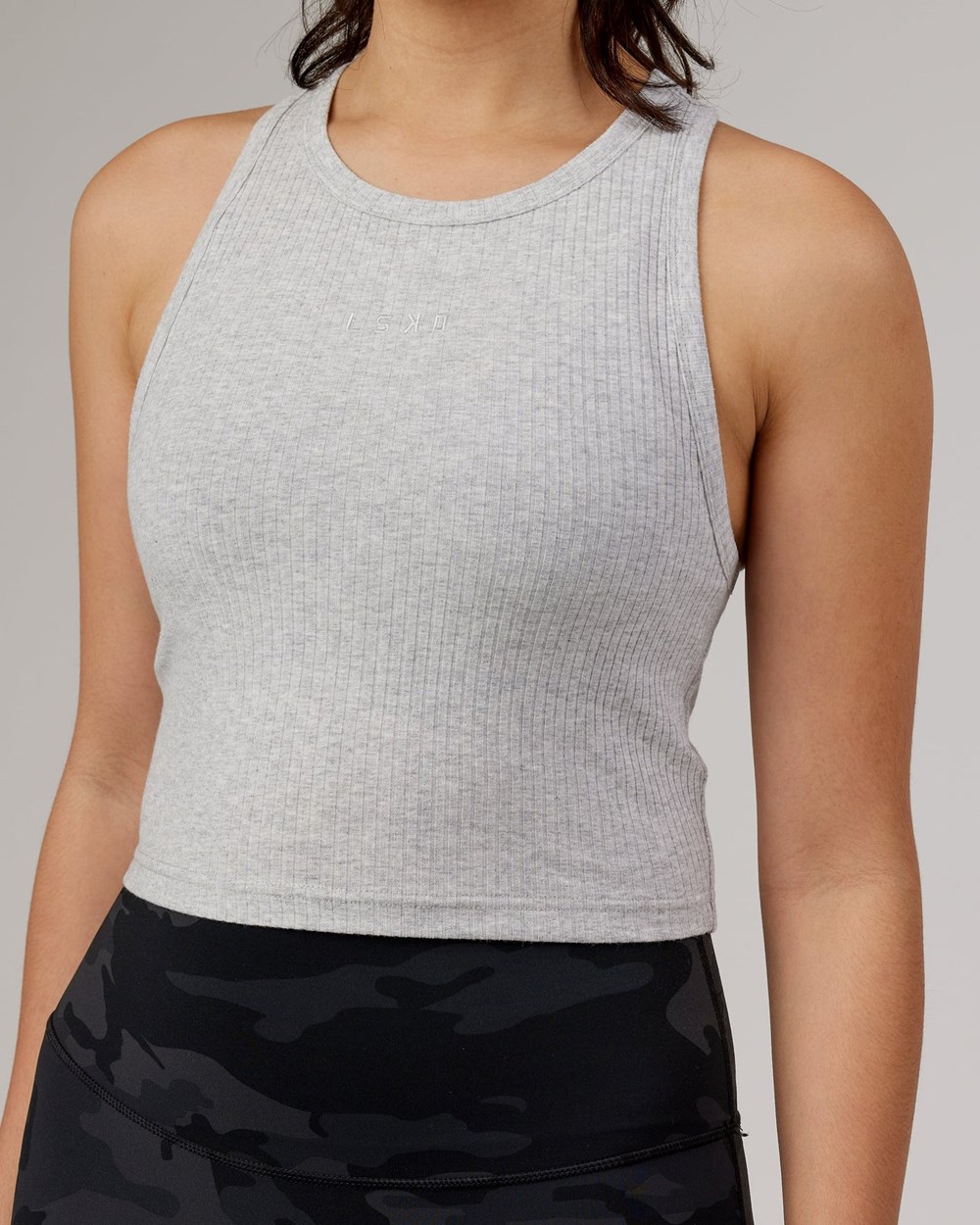 Lt Grey Marl LSKD Squad Ribbed Tank | BW7102849